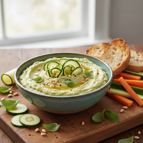 Creamy Zucchini-Basil Hummus Delight recipe