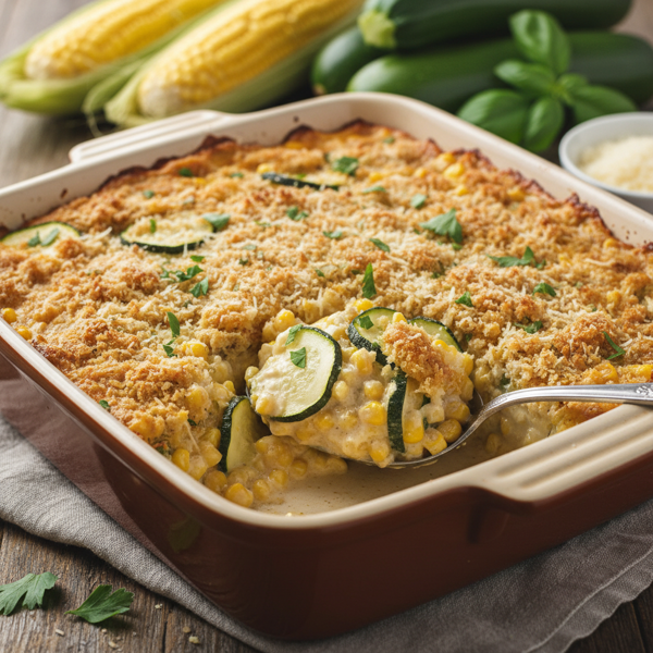 Creamy Zucchini and Corn Casserole recipe