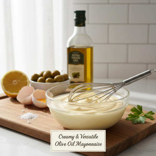 Creamy & Versatile Olive Oil Mayonnaise recipe