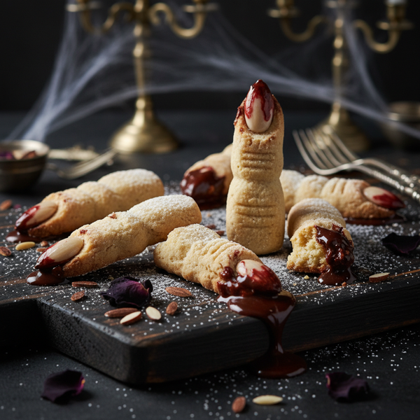 Creepy Almond Shortbread Fingers recipe