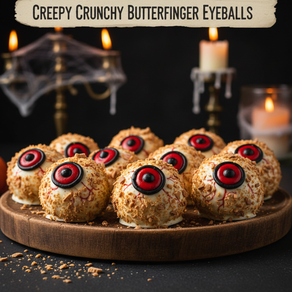 Creepy Crunchy Butterfinger Eyeballs recipe