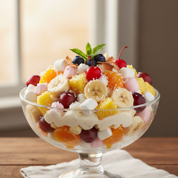 Cremé de Fruits Ambrosia Salad recipe