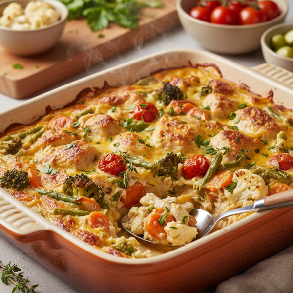 Cremey Chicken and Vegetable Bake recipe