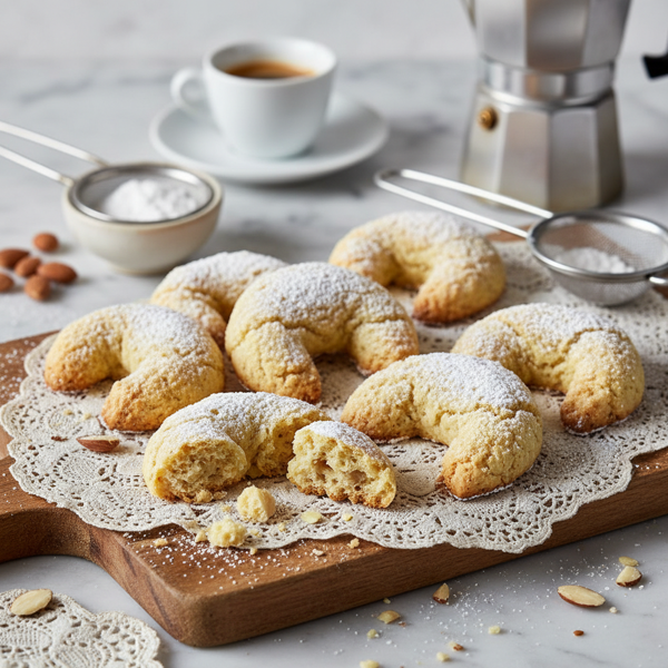 Crescents di Mandorla (Italian Almond Crescent Cookies) recipe