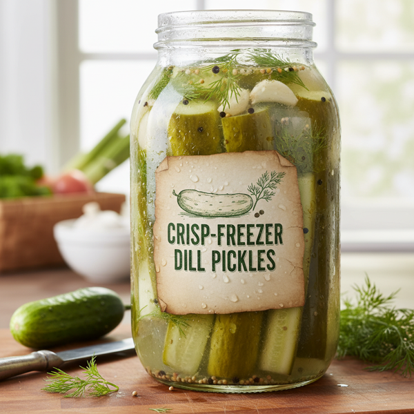 Crisp-Freezer Dill Pickles recipe