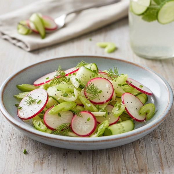 Crisp Celery and Radish Medley Salad recipe