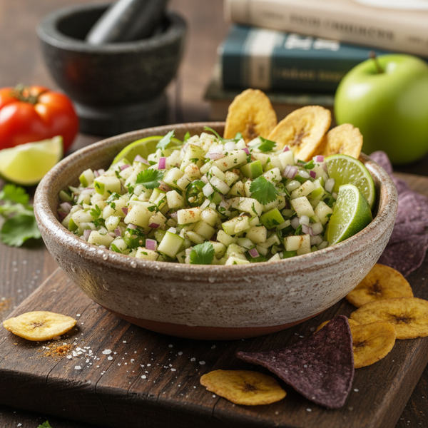 Crisp Tomatillo & Granny Smith Global Salsa recipe