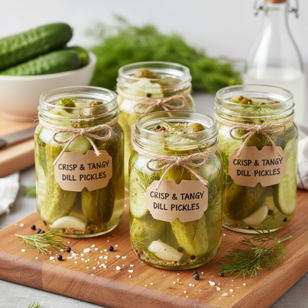 Crisp & Tangy Refrigerator Dill Pickles recipe