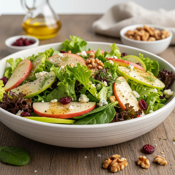 Crisp and Tangy Apple Lettuce Salad recipe