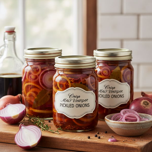 Crisp malt vinegar Pickled Onions recipe