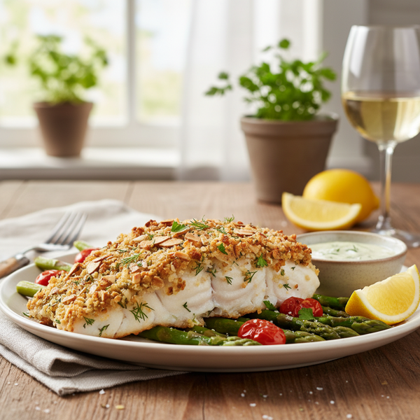 Crispy Almond-Crusted Pan-Fried White Fish recipe