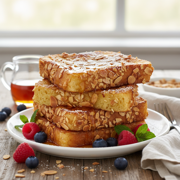 Crispy Almond-Crusted Vanilla French Toast recipe