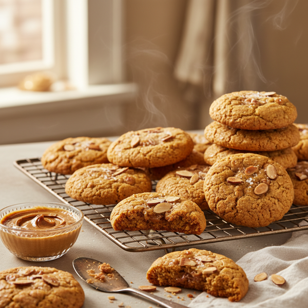 Crispy Almond Butter Toffee Cookies recipe