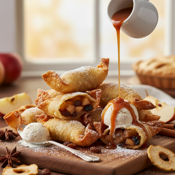Crispy Apple-Cinnamon Delight Wontons recipe