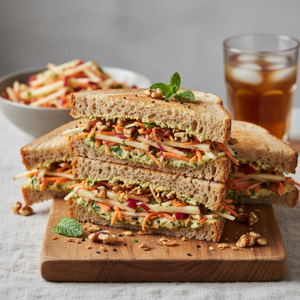 Crispy Apple Carrot Delight Sandwiches recipe