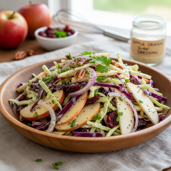 Crispy Apple Craisin Coleslaw Delight recipe