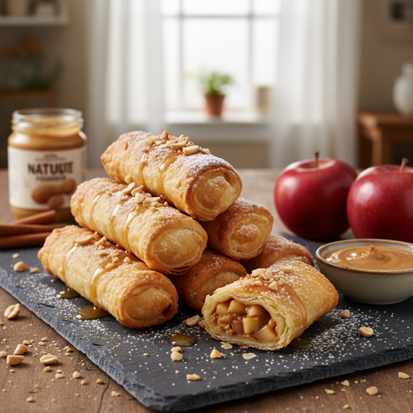 Crispy Apple Peanut Butter Delight Rolls recipe
