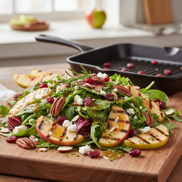 Crispy Apple & Cranberry Grilled Salad recipe