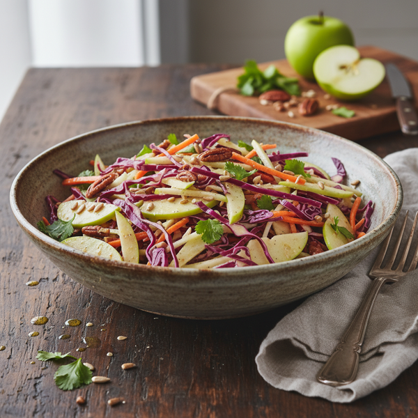 Crispy Apple and Cabbage Slaw recipe