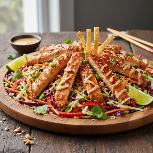 Crispy Asian Chicken Salad Delight recipe