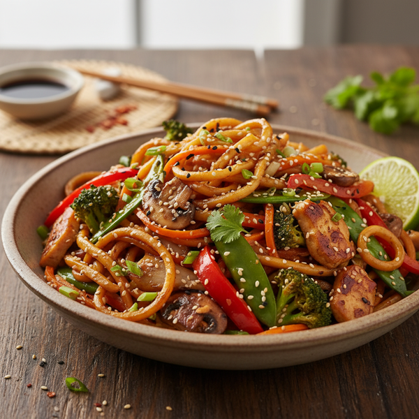 Crispy Asian Udon Stir-Fry recipe