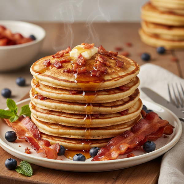 Crispy Bacon-Infused Pancakes recipe