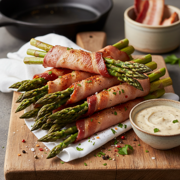 Crispy Bacon-Wrapped Asparagus Bundles recipe