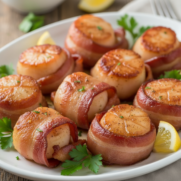 Crispy Bacon-Wrapped Scallops recipe