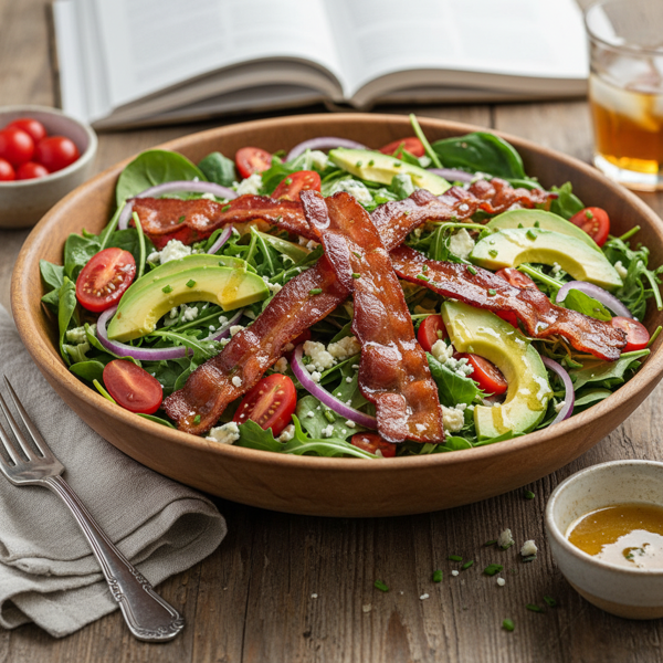 Crispy Bacon, Tomato, and Avocado Delight Salad recipe