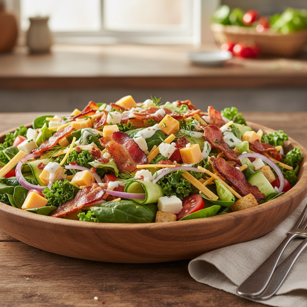 Crispy Bacon & Cheddar House Salad recipe