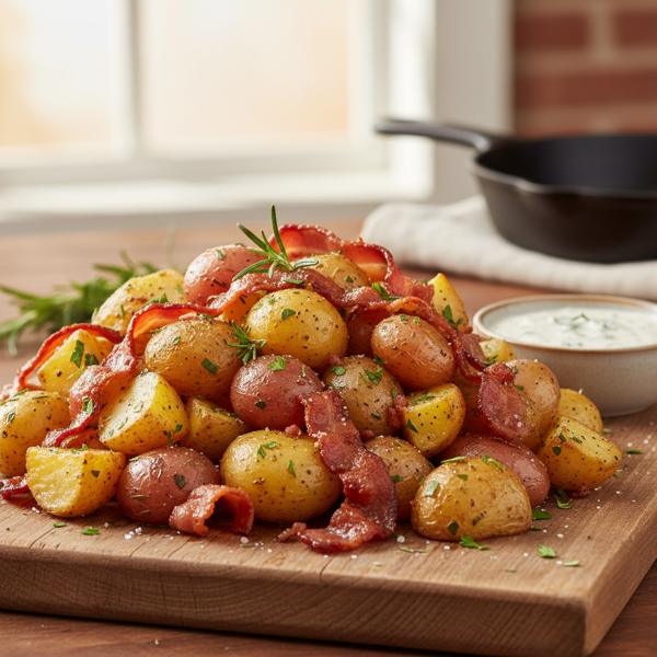 Crispy Bacon & Herb Roasted Potato Medley recipe