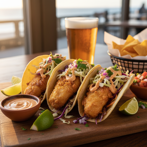 Crispy Baja Fish Tacos with Beer Batter recipe