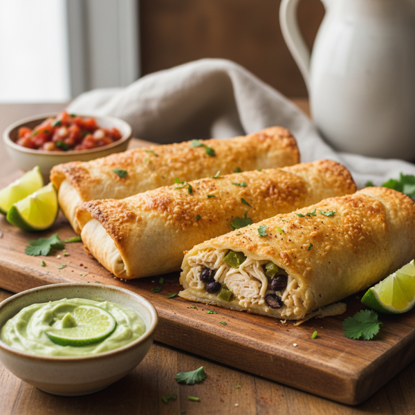 Crispy Baked Chicken Chimichangas recipe