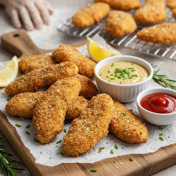 Crispy Baked Chicken Dippers recipe