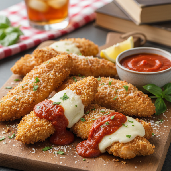 Crispy Baked Chicken Parmesan Tenders recipe