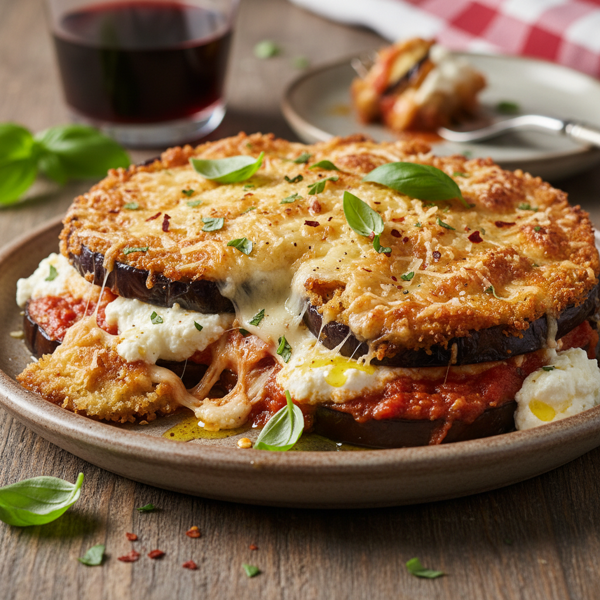 Crispy Baked Eggplant Parmesan Delight recipe