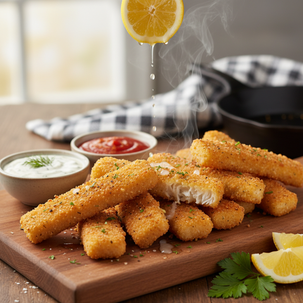 Crispy Baked Fish Sticks recipe