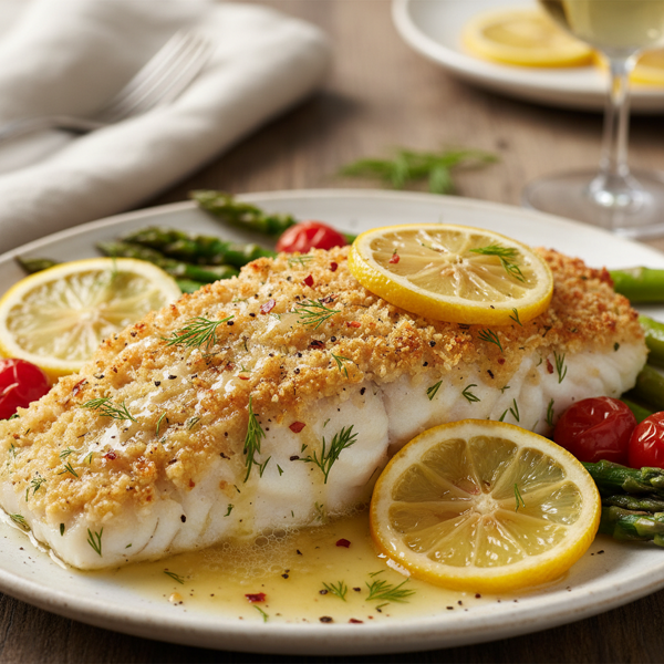 Crispy Baked Lemon Butter Fish recipe