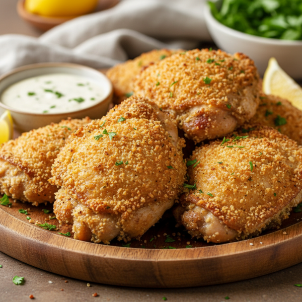 Crispy Baked Panko Chicken Thighs recipe