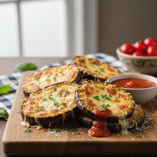 Crispy Baked Parmesan Eggplant Slices recipe