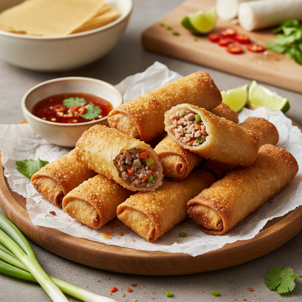 Crispy Baked Pork Lumpia Rolls recipe
