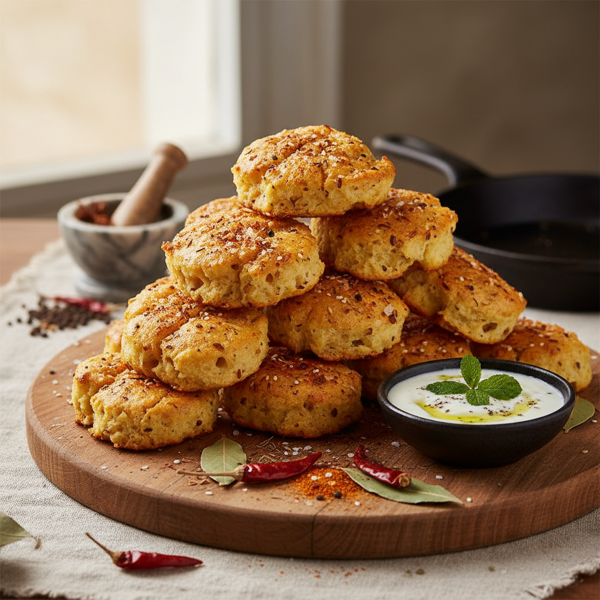 Crispy Baked Spiced Muthris recipe