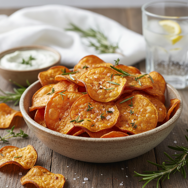 Crispy Baked Sweet Potato Chips recipe