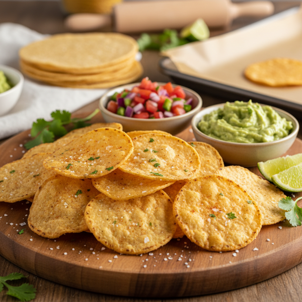 Crispy Baked Tortilla Chips recipe