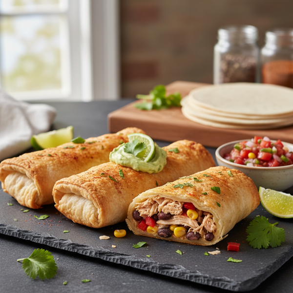 Crispy Baked Turkey Chimichangas recipe