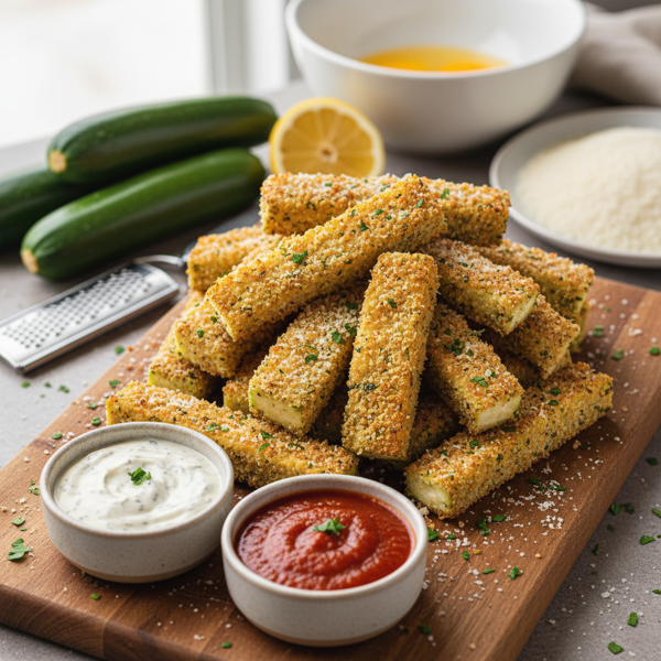Crispy Baked Zucchini Sticks recipe