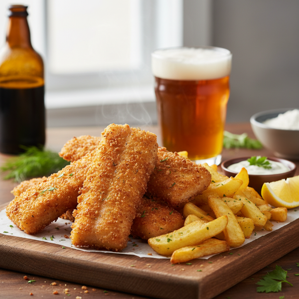 Crispy Beer-Battered Fish and Chips recipe