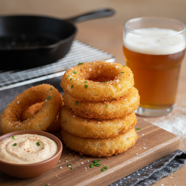 Crispy Beer-Battered Sweet Onion Rings recipe