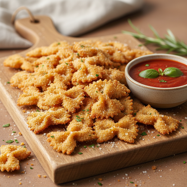 Crispy Bowtie Pasta Bites recipe