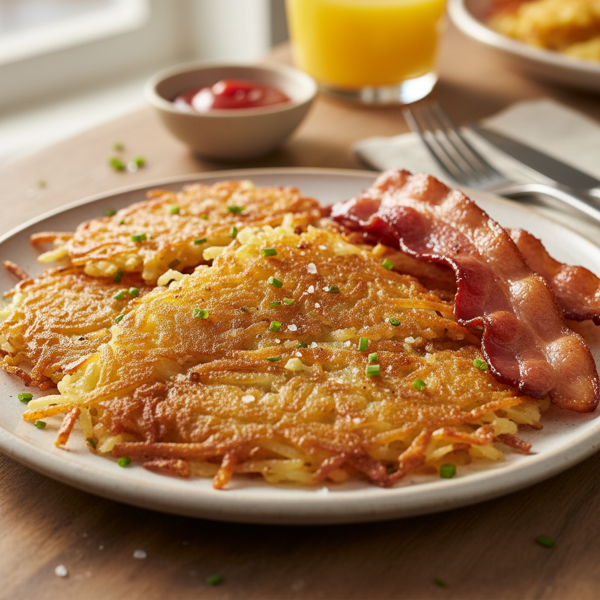 Crispy Breakfast Hash Browns with Bacon recipe